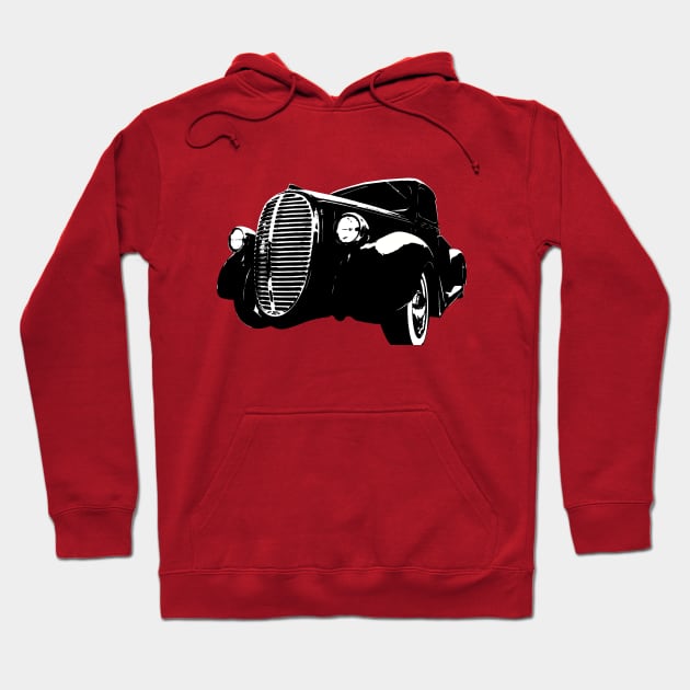 1938 Ford Pick Up B&W Hoodie by GrizzlyVisionStudio